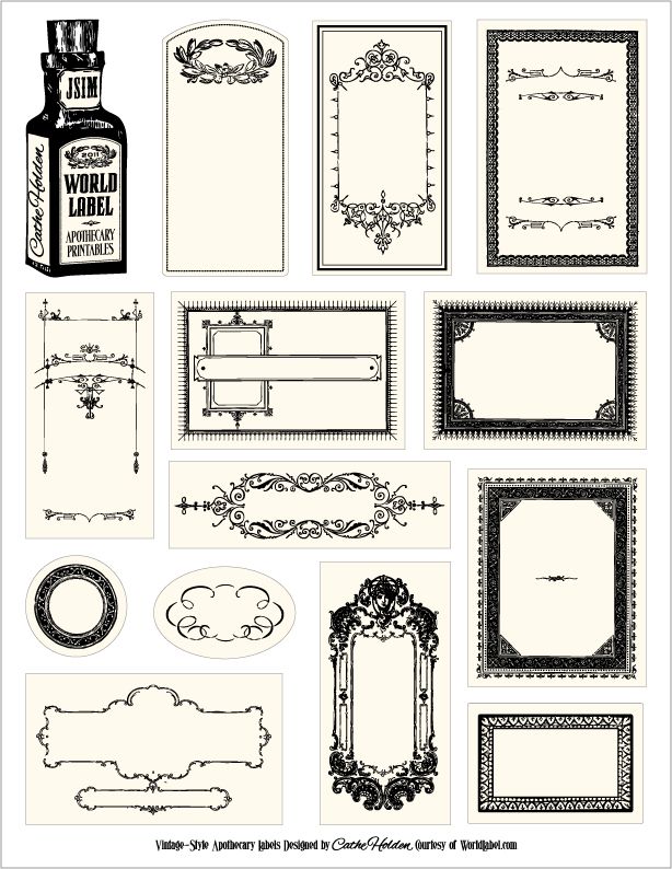 apothecary label template.