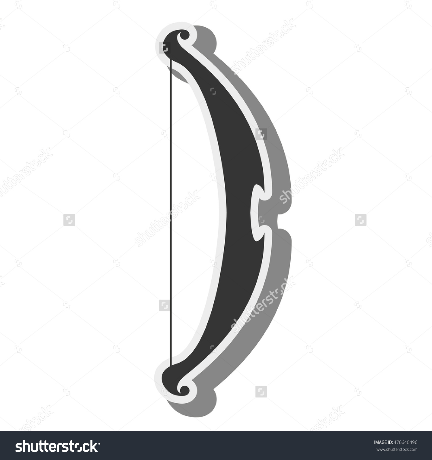 Bow Arrow Arc Archery Weapon Medieval Stock Vector 476640496.