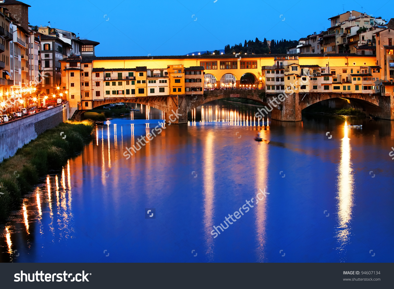 Ponte Vecchio Over Arno River Florence Stock Photo 94607134.