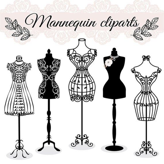 Premium VECTOR Hand draw mannequin, fashion, dress forms.