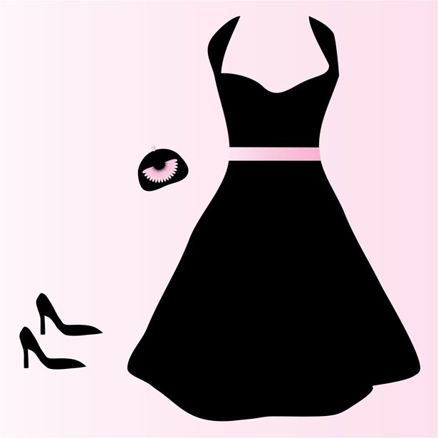 Formal dress attire clipart.