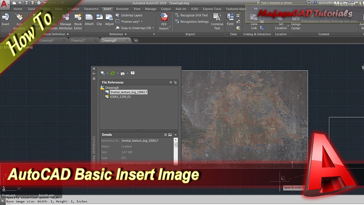 AutoCAD How To Insert Image.