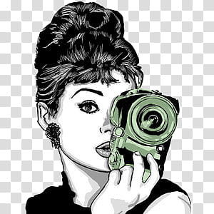 Monitas Lindas, Audrey Hepburn animation illustration.