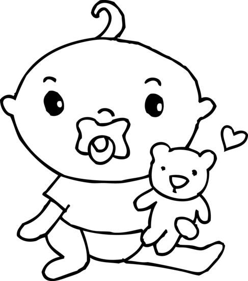 Best Baby Clipart Black and White #28204.