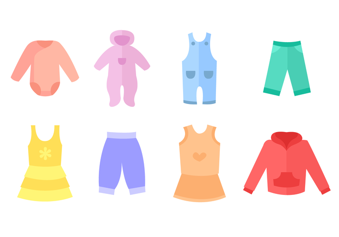 Free Baby Clothes Vector.