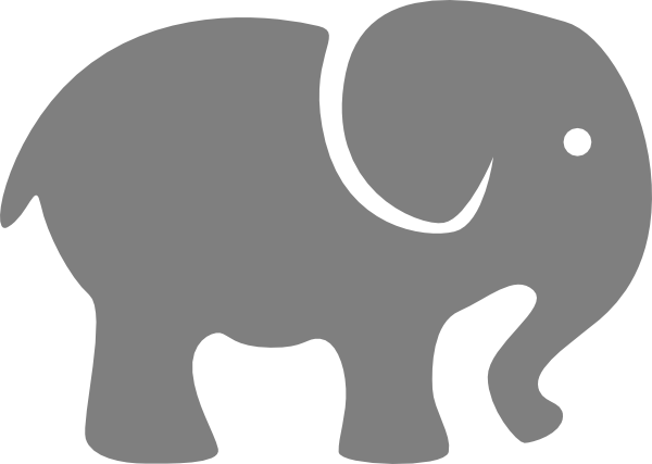 Baby Elephant Stencil.