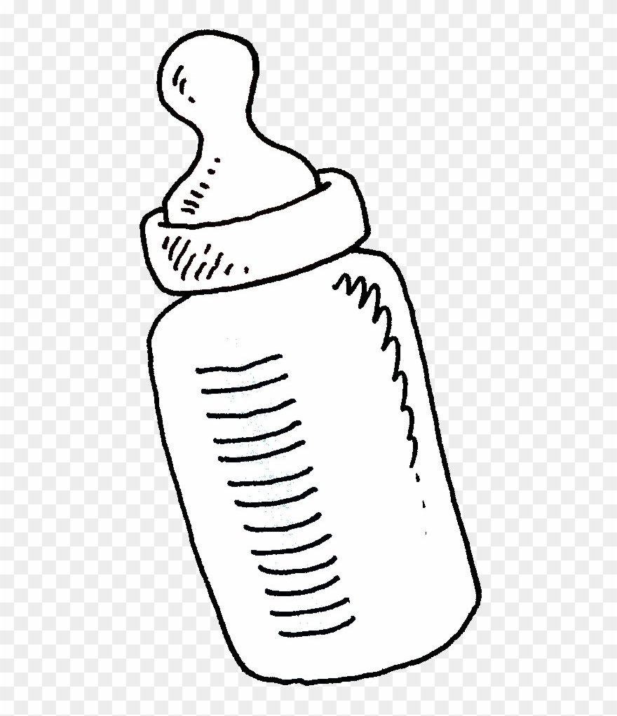 Baby Bottle Clipart Black And White Graphics For Feeding.