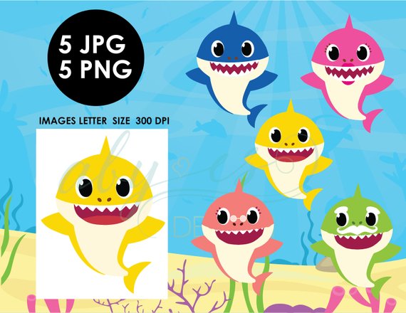 423 Baby Shark free clipart.