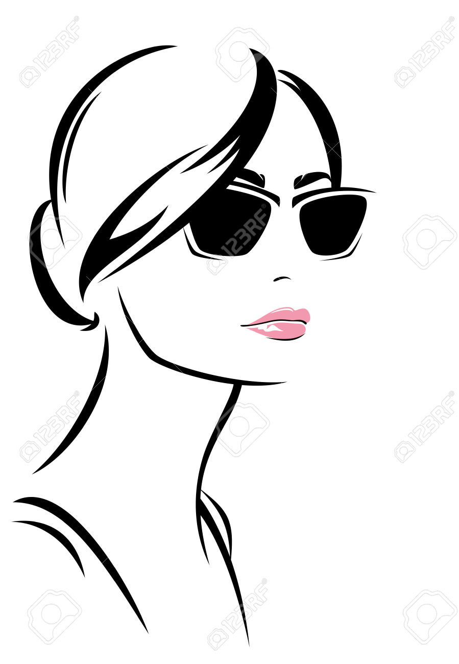 Pretty Girl Face Clip Art.