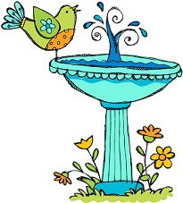 Free bird bath clipart.