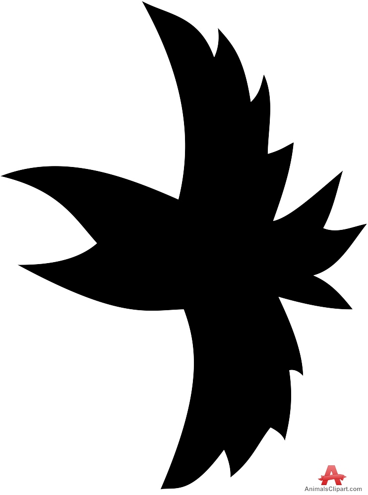 Bird Shape Flying Silhouette.