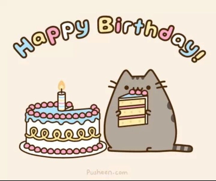 Happy Birthday Cat Clipart.