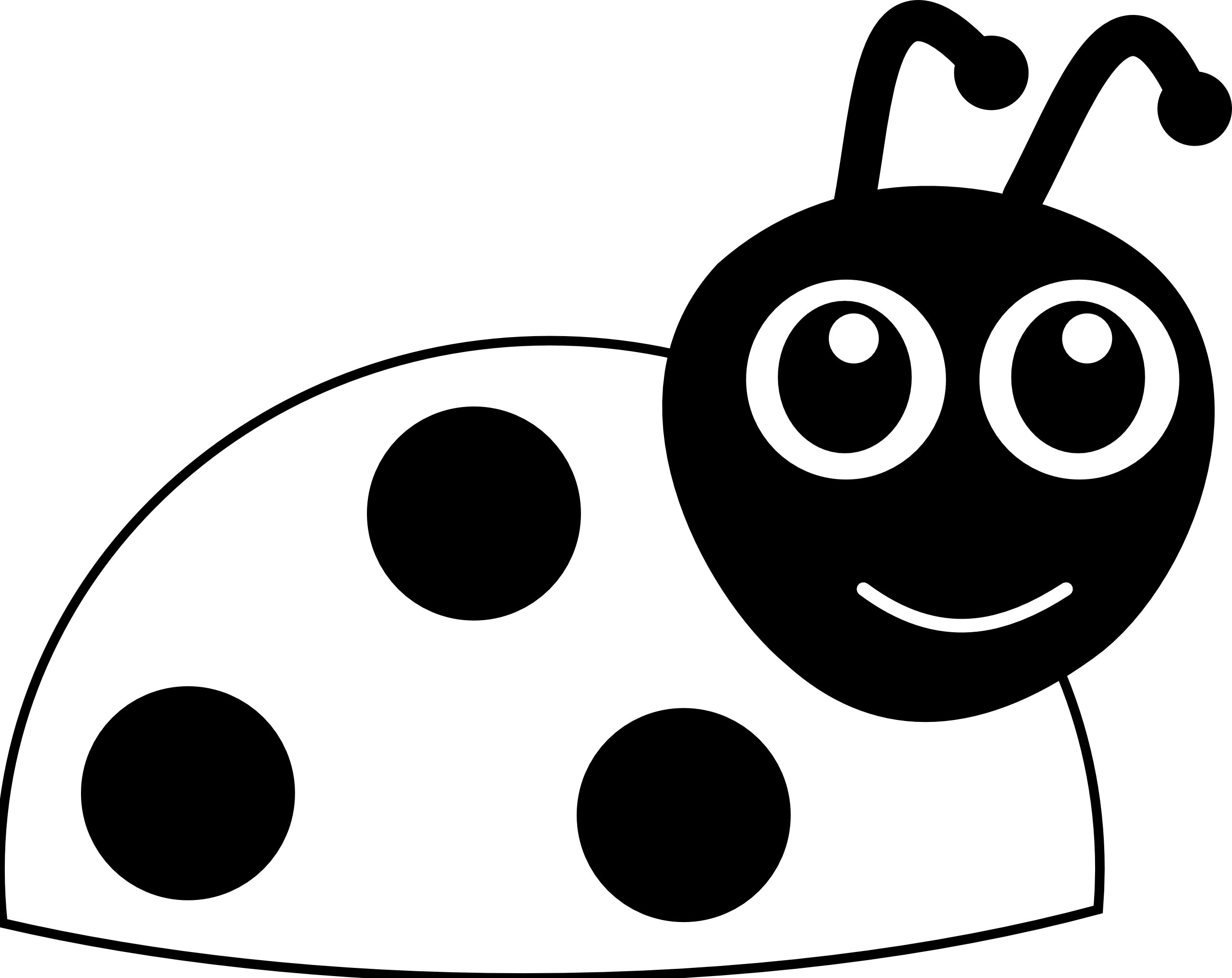 Ladybug outline ladybug black and white clipart.