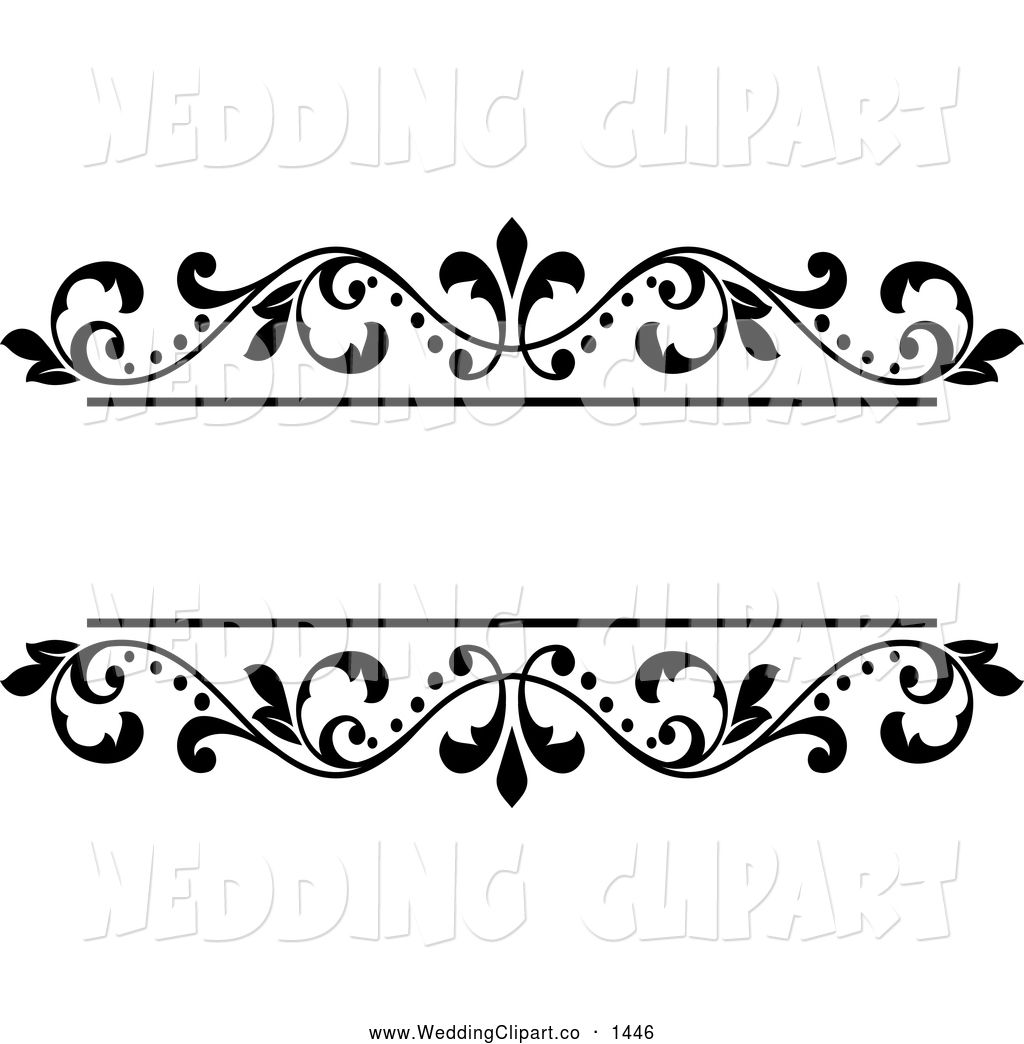 Royalty free vector bridal clipart of a black and white.