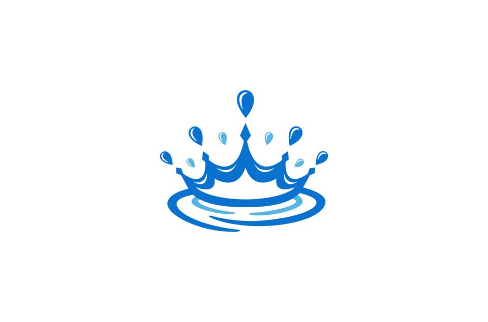 Atum Logo, logo icon design, branding, King\'s crown, water.