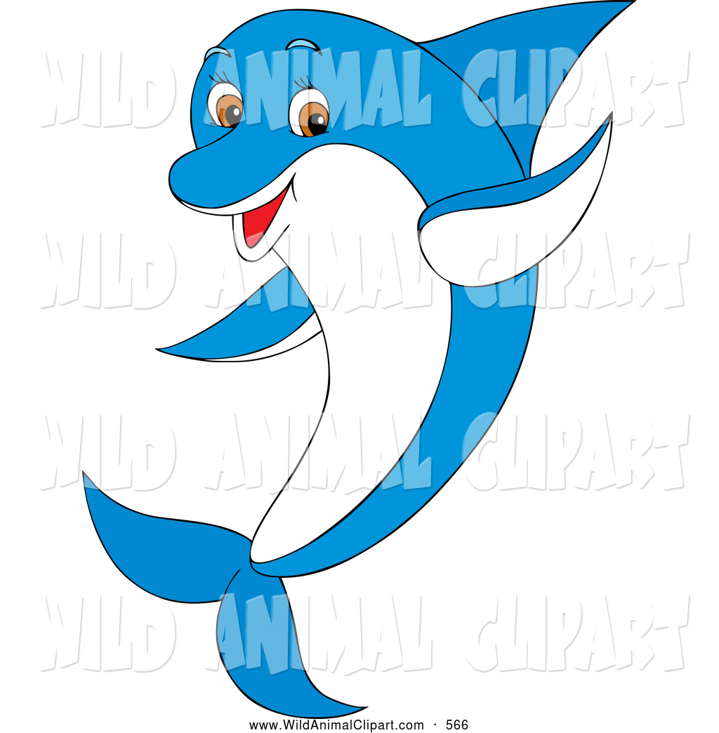 Blue Dolphin Clipart.