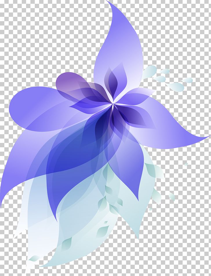 Blue Gradient Flowers PNG, Clipart, Blue, Blue Gradient.