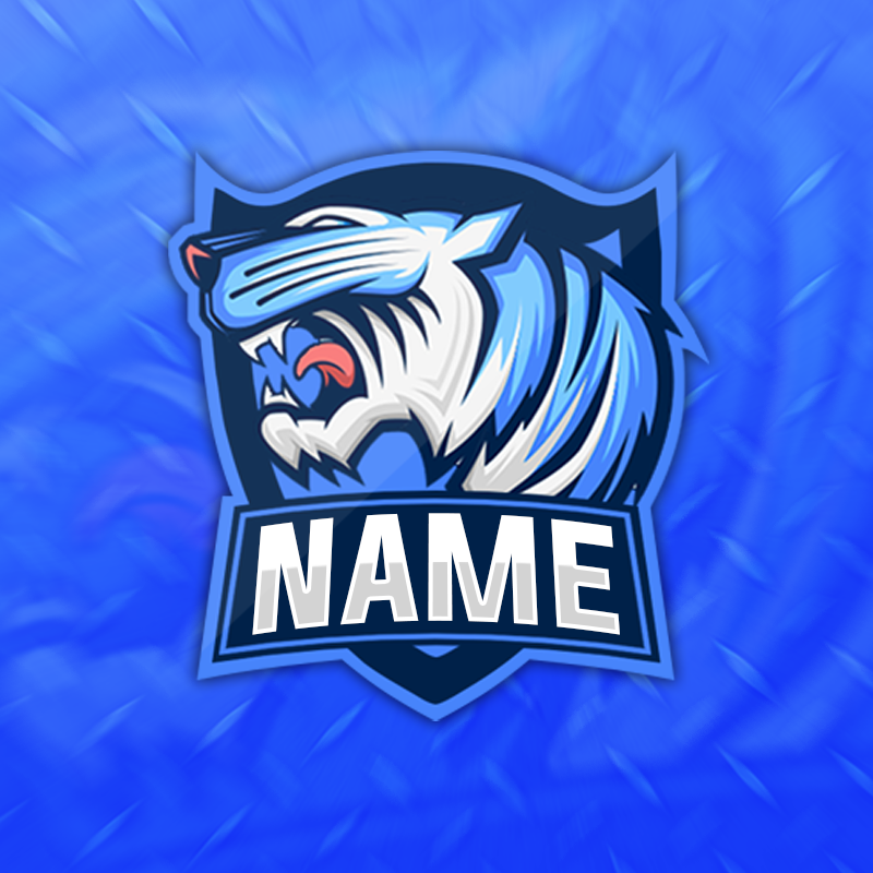 Blue Tiger Gaming Clan Mascot Avatar.