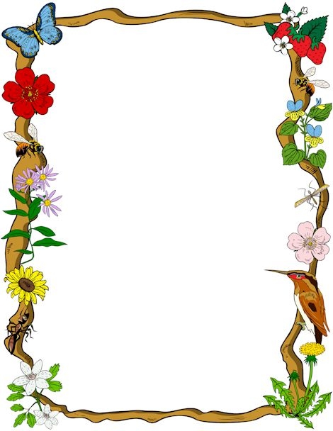 Nature border design clipart.