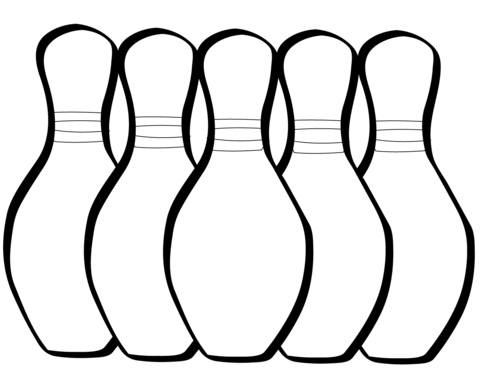 Bowling Pin Coloring Page Free Download Clip Art.