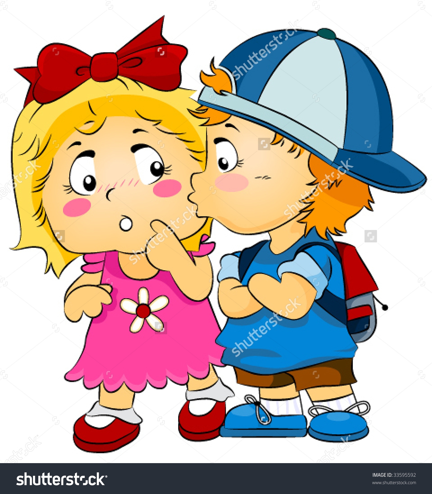 Clipart Of Boy And Girl Kissing.