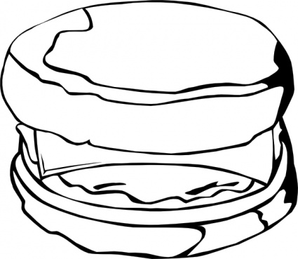 Sausage biscuit clipart.