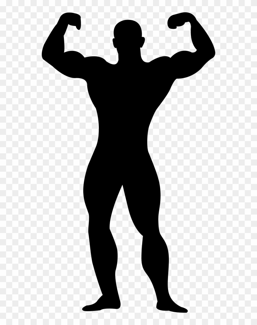 Muscle Man Silhouette Png.