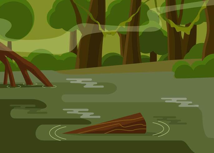 Bayou Illustration Vector.