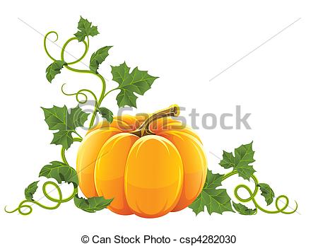 Vector Clip Art de naranja, vegetal, maduro, calabaza.