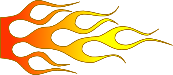 Realistic Fire Flames Clipart.