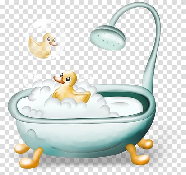 Bathtub Bathing , Bath ducklings transparent background PNG.