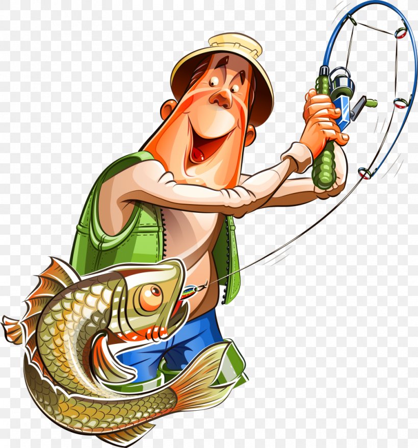 Fishing Cartoon Fisherman Clip Art, PNG, 1008x1080px.