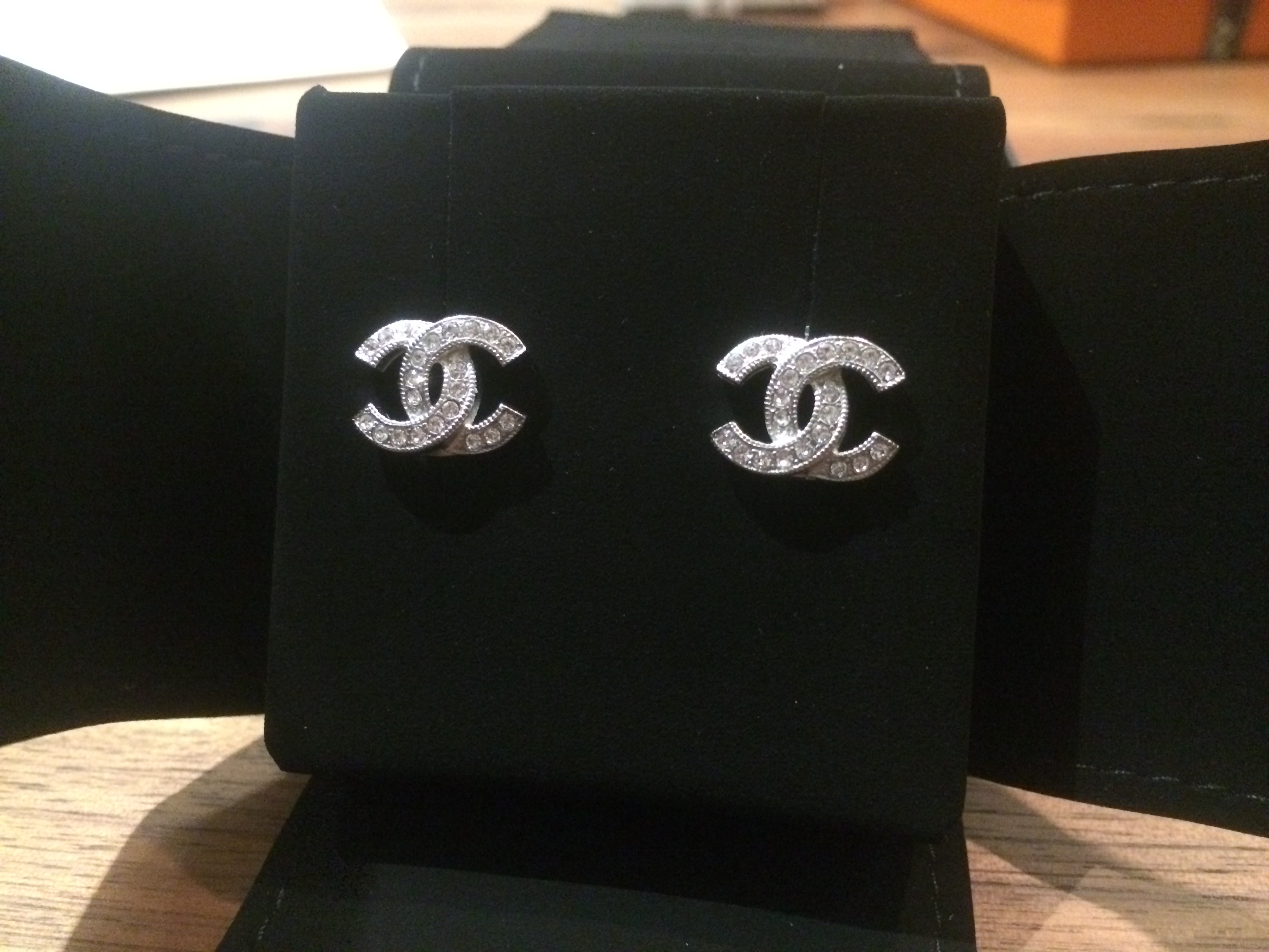 SOLD] FOR SALE: BNIB DOUBLE C EMBLEM CHANEL EARRINGS.