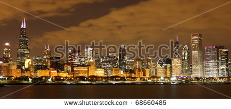 Chicago Panorama Stock Images, Royalty.