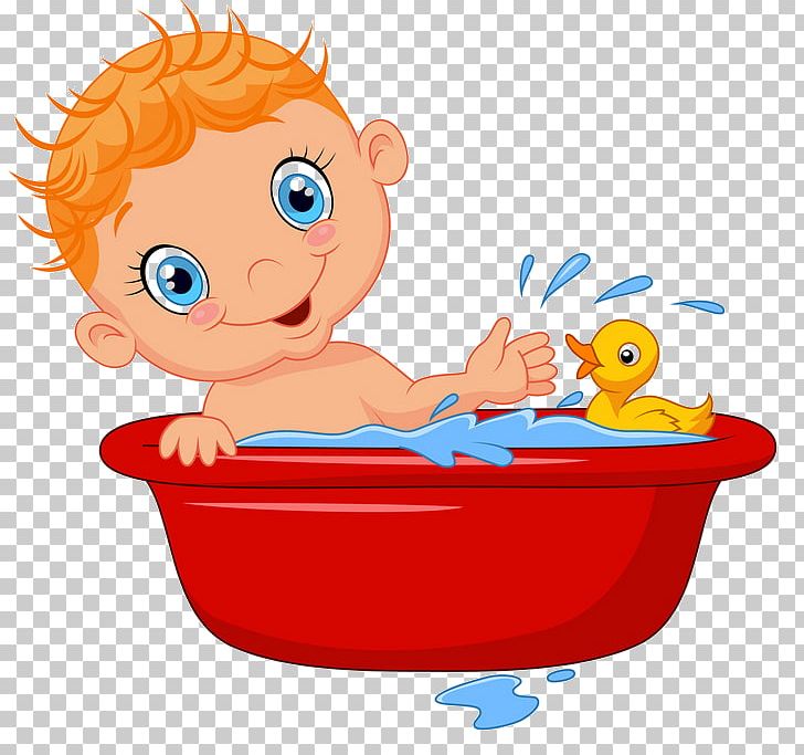 Cartoon Child Bathing PNG, Clipart, Art, Bathing, Bathtub.