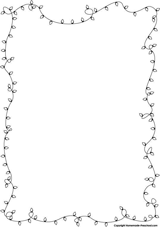 Christmas Clip Art Black And White Border.