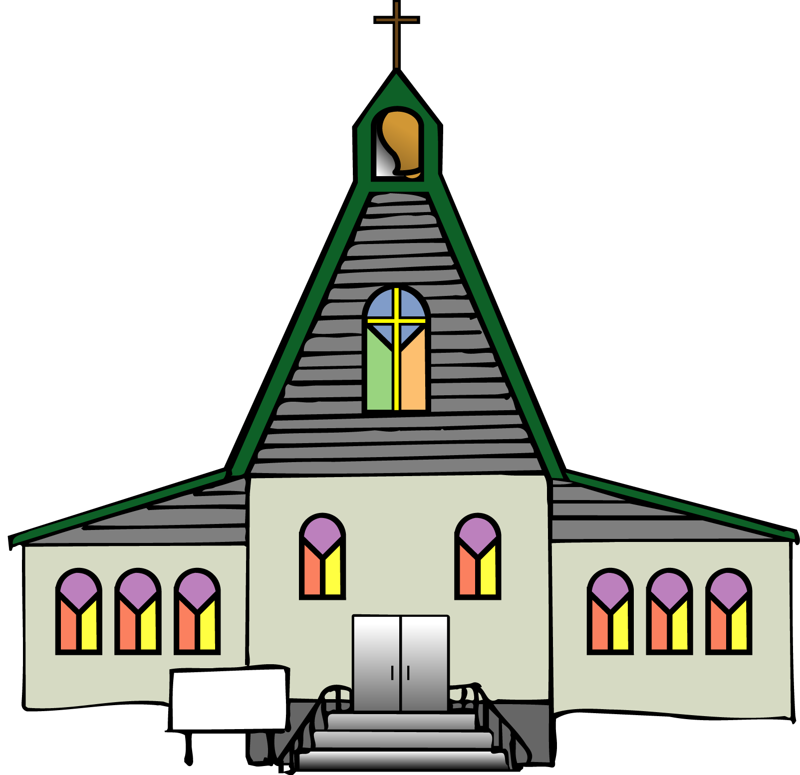 New Church Building Clipart.