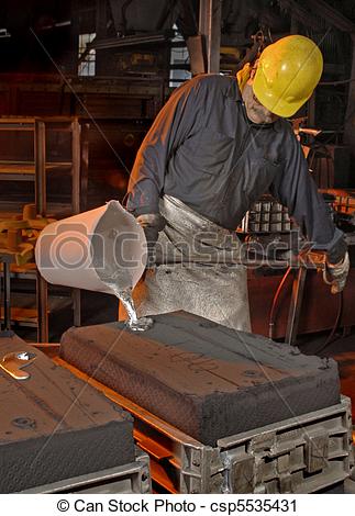 Stock Photography of Foundry Worker.