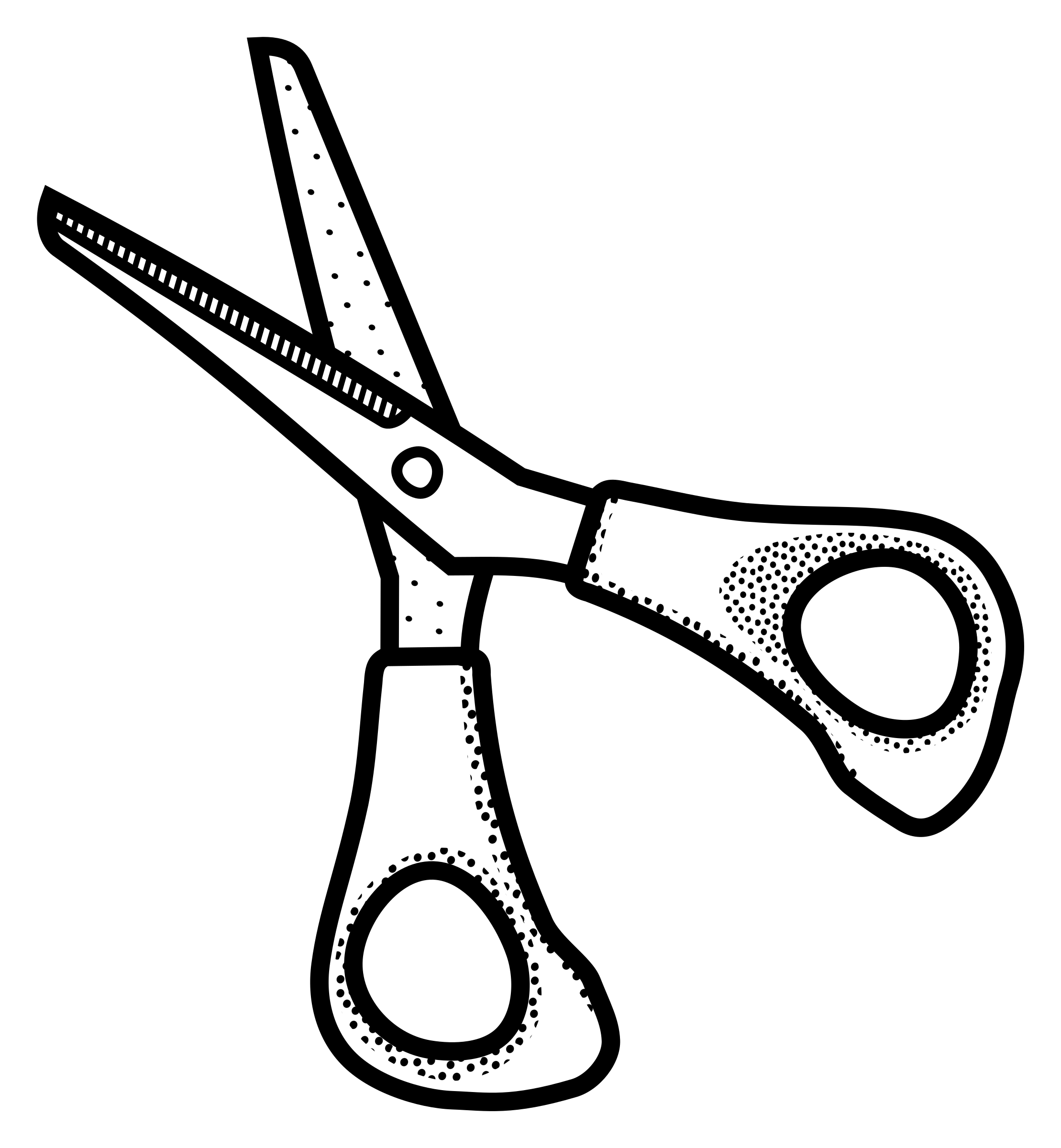 Clipart scissors lineart.