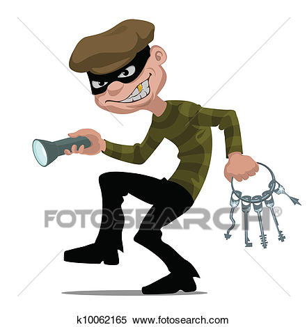 Cartoon thief Clipart.