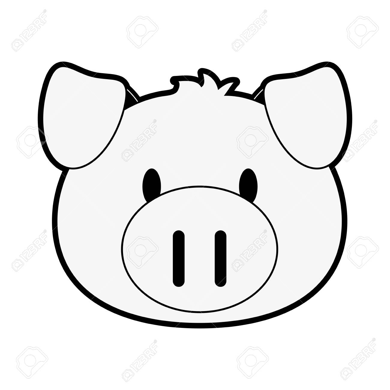 11222 Pig free clipart.