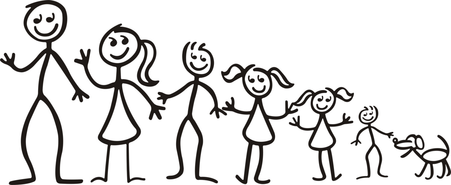 Family Clipart Stick Figures.