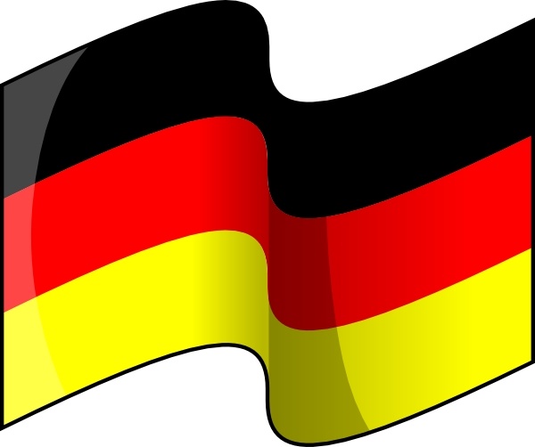 Waving German Flag clip art Free vector in Open office.