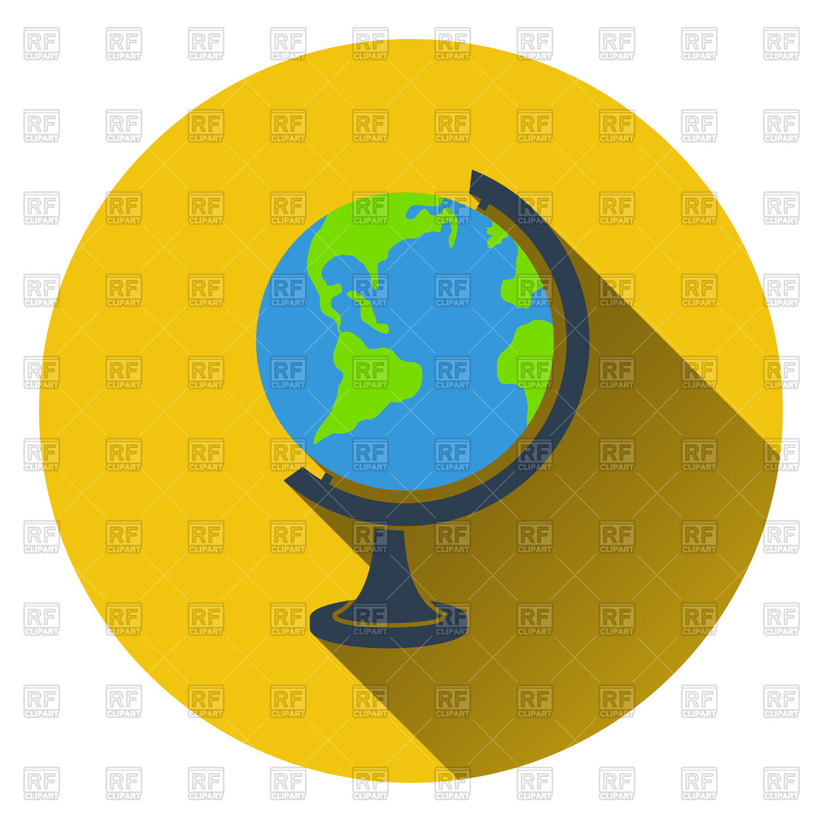 Flat design icon of globe in ui colors. Vector Image #114983.