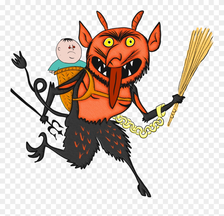 Krampus With Pagonis Clipart (#2526306).