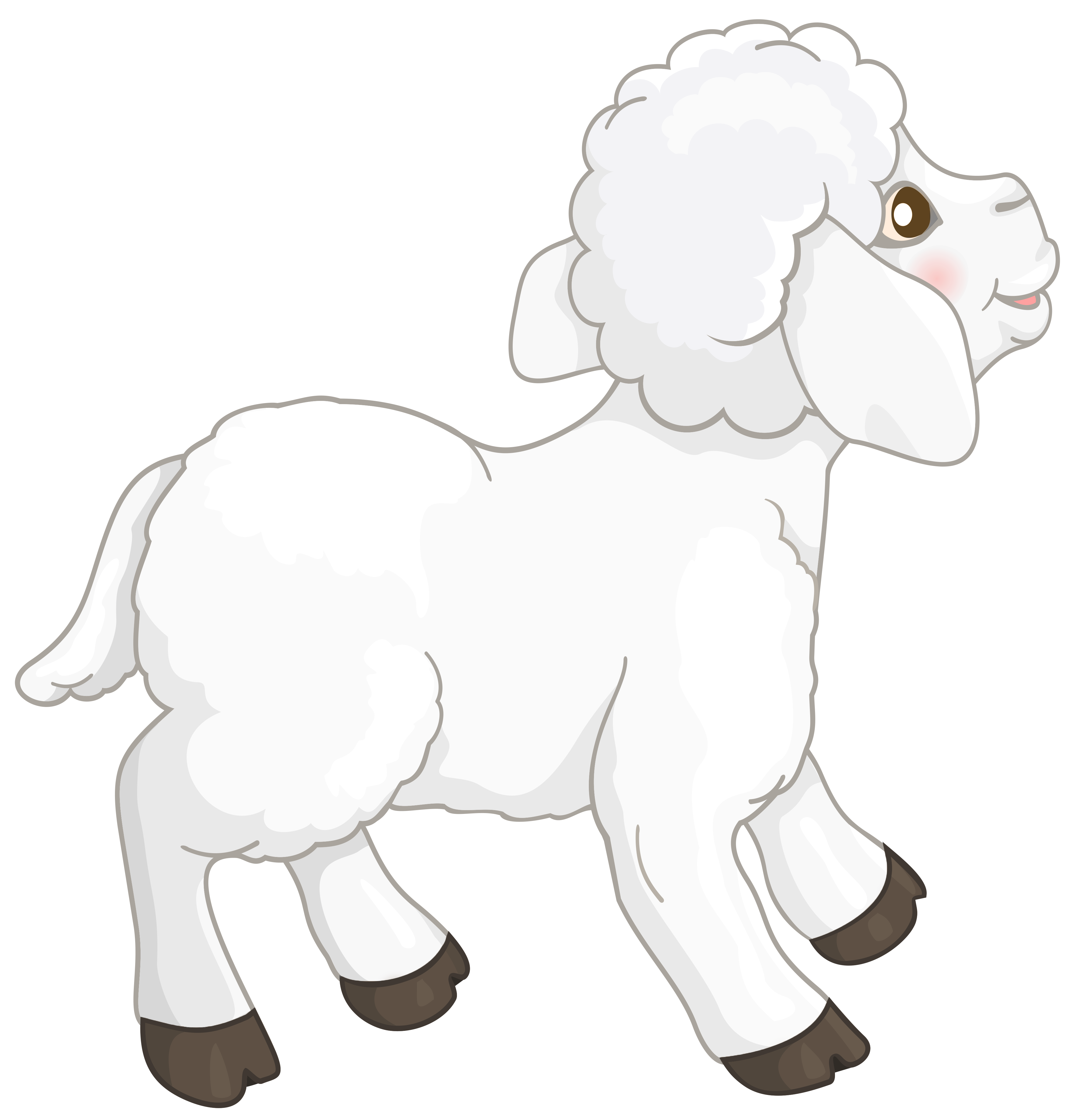 Transparent white lamb clipart.