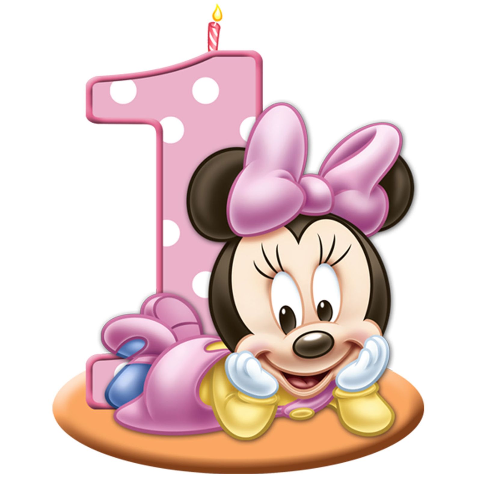 Baby Minnie Mouse 1st Birthday Clipart.