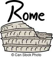 Rome (baths of caracalla) Vector Clipart.