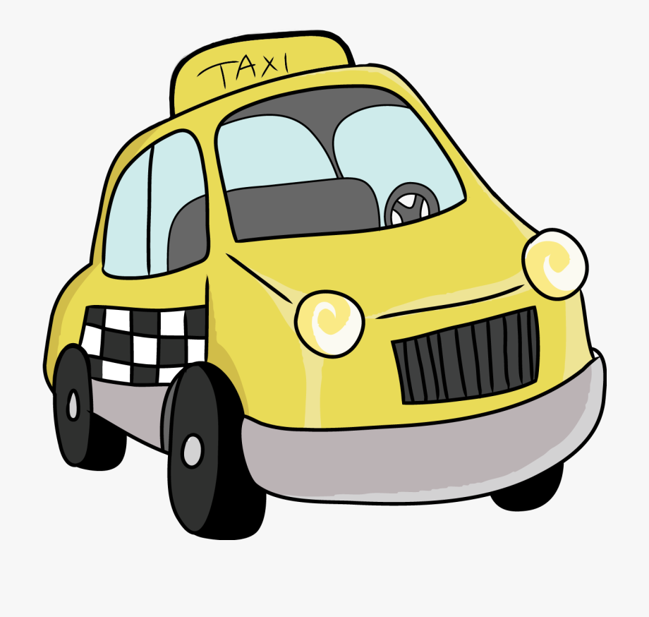 Cartoon Taxi Car Png Clipart.