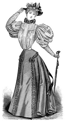 Clipart victorian woman.